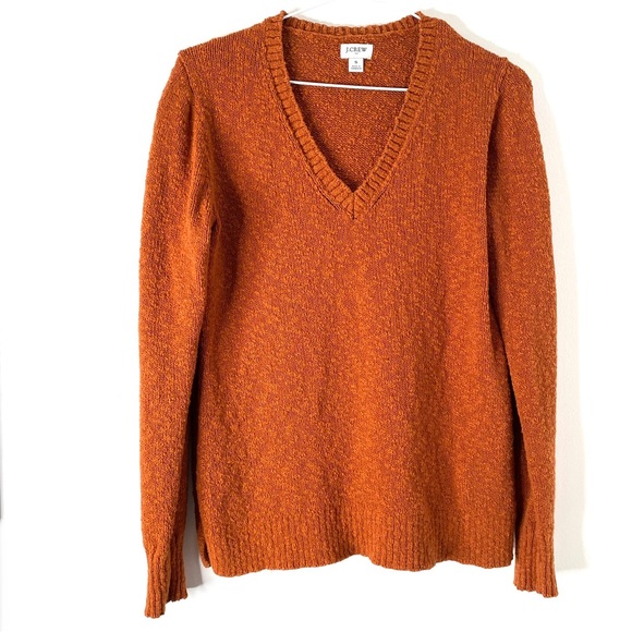 J. Crew Sweaters - J. Crew Orange V-Neck Sweater